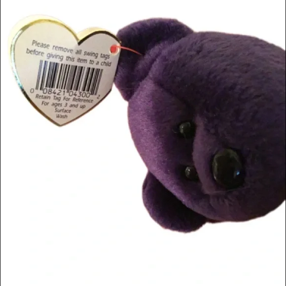 Princess Diana Commemorative Purple Plush Teddy Bear - Picture 4 of 7